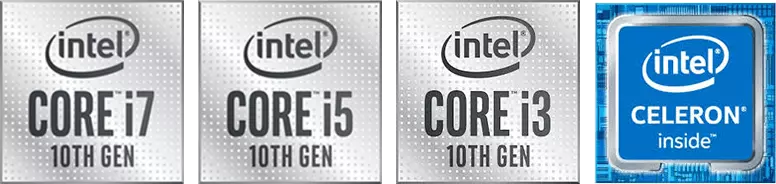 intel CORE i7 10th Gen,intel CORE i5 10th Gen,intel CORE i3 10th Gen,intel CELERON inside