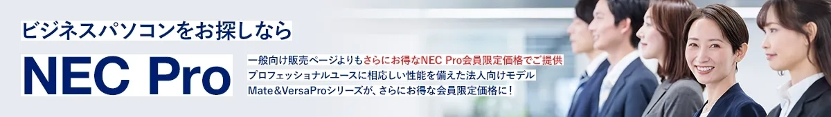 ビジネスパソコンをお探しならNEC Pro