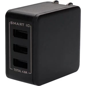 オウルテック スマートIC搭載USB Type-A×3ポートAC急速充電器 ブラック